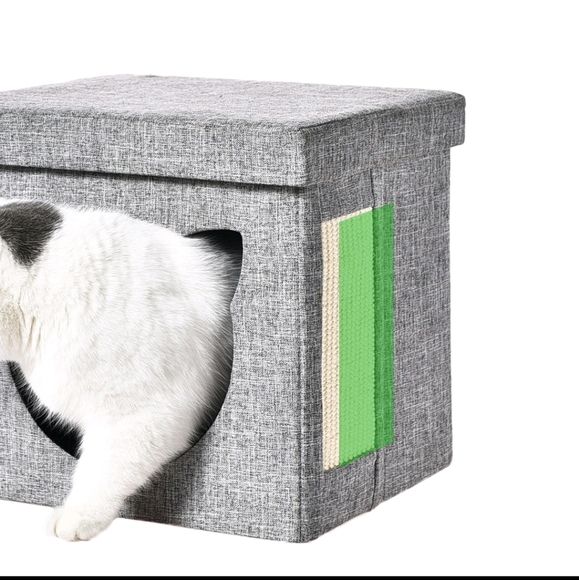 Vibrant Life Cat Cube Condo In GRAY, Satisfy your cat's desire to play and rest! - Picture 5 of 9